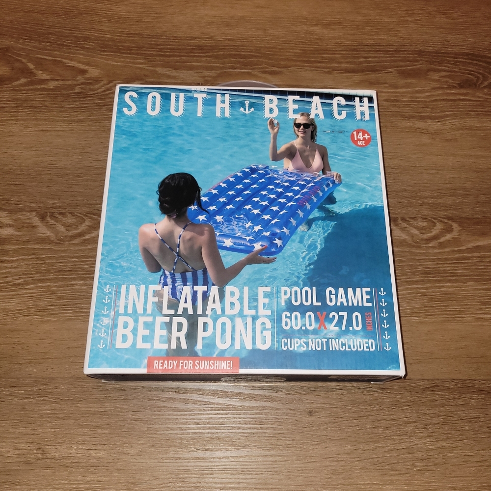 South Beach Inflatable Beer Pong Table New Pool